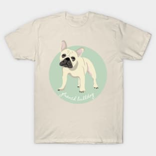 French Bulldog Frenchie Dog Breed Cursive Graphic T-Shirt